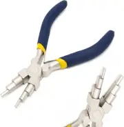 6 Step Jewelry Bail Making Pliers, 3-10mm Wire Looping Forming Pliers Wire W...