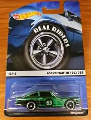 Hot Wheels Aston Martin 1963 DB5 - Real Riders - Green W/Protector