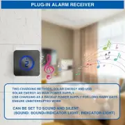 Infrared Sensor Doorbell Solar Driveway Alarm Strobe Light Outdoor Security
