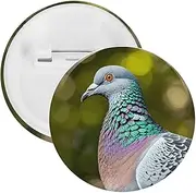 [YTLKGFP] Buttons Badge 5 Pcs Grey Pigeon Printed Button Pins Decorations Tinplate Round Badge for Clothes Bags Hats Jeans And More, 2.3 inch, plastic tinplate, no gemstone
