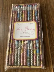 Vera Bradley Take Note Pencil Set 10 Paper Wrapped Designer Pencils NEW