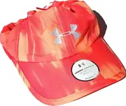NEW Under Armour Women's Heatgear Reflective Running Hat-Orange 1255349-678