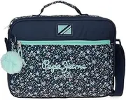 [Pepe Jeans] Alenka School Bag, Blue, 38 x 28 x 6 cm, Polyester by Joumma Bags, Blue School Purse, blue, school purse