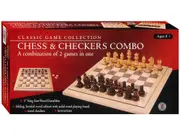 Hansen Classic Game Collection Chess & Checkers Combo Bevel Edge 15" (HSN00906)
