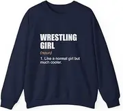 [X.Style] Wrestling Girl Definition - Funny Wrestling Girl ds039 Sweater Navy XL