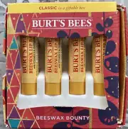 Burt's Bees Beeswax Classic Lip Balm With Vitamin E & Peppermint 4-Pack Gift Box