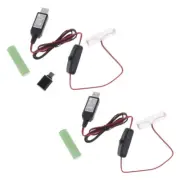 LR6 AA 2M Type C USB Power Supply Cable Replace 2 AA