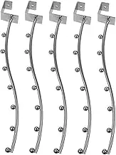WHAMVOX 5pcs Wall Mounted Clothes Hanger Rack Non Skid Hooks for Space Saving Coat Display Clothes Rail for Fashionable Home Organization