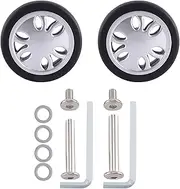 Lobamop M6 50 mm x 12 mm Luggage Case Replacement Wheels Wear-Resistant PU Caster Roller Deluxe Repair Tool 1 Pair