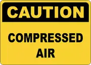 OSHA CAUTION: COMPRESSED AIR| Laminated Vinyl Decal Sticker Label