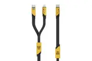 Transformers Type-C to Type-C USB / Apple 2 in 1 Charge Data Cable 65W 1.2m TF-A09 - Yellow