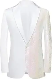 [Generic] Men's Fashion Sequins Suit Jacket Luxurious Wedding Dance Party Dress Male Slim Fit Blazers Coats