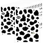 600Pcs Cow Print Stickers, Self-Adhesive Wall Decals Vinyl Print, Black Waterproof Animal Stickers for Cow Themed Bathroom, Nursery, Bedroom and Living Room Wall Decor
