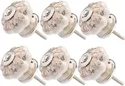 Ceramic Knob,Cabinet,Furniture Pull Handles,Door Pull,Drawer Pull Handle,6pcs, Knobs Ceramic 42mm Vintage Drawer Pull Handle DIY Furniture Cabinet Cupboard Wardrobe Dresser Door Replacement Accessory