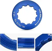 Cassette Flywheel - Lightweight Aluminum Lockring for Cassette Cycling in Vibrant Colors (Blue)