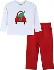 [Lil Cactus] Boys Christmas Smocked or Applique Shirt and Pants Set