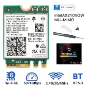 WiFi 6E WiFi Card Intel AX210NGW 5400Mbps Tri-Band Network Adapter Bluetooth 5.3