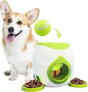 Uandhome Automatic Dog Ball Launcher,Automatic Dog Ball Reward,Dog Food Reward Machine Interactive Pet Toy Smart Feeder Dog Ball Rolling Machine for Cats,Dogs(Green)