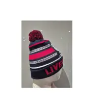 Liverpool Big Bird Bobble Hat Navy, Red & White