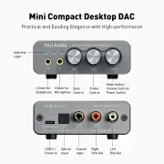 Fosi Audio K5 Pro DAC Amp Headphone Amplifier, Mini HiFi Stereo Digital-to-Analog Converter, USB Ty