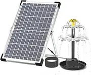 Outdoor Water Feature Solar Fountain Pump for Bird Bath Pump for Garden Pond Pool Fish Tank Outdoorwith 9 Nozzles Garden Decoration(10W 250L 1H)
