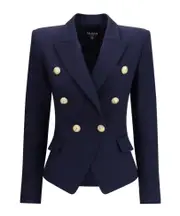 Balmain Double Breasted Tailored Blazer FR34,FR36,FR38,FR40,FR42 Black