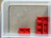LEGO Parts - Red Plate 1 x 2 - No 3023 - QTY 5