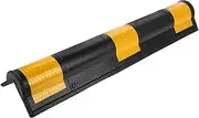 JECOMPRIS Reflective Rubber Corner Guard with Yellow Strips Impact Resistant Wall Protector for Garage Vehicle Safety Easy Installation Durable Bumper for Car Door Protection