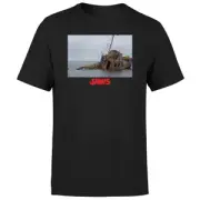 Jaws Sinking Boat Scene Unisex T-Shirt - Black