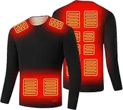 [IMYOGI] Cozy 18 Areas Heated Underwears, Fleece Lining USB Electric Thermal Base Layer Clothes Men Women Outdoor Sport Long Johns
