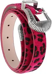 [BESPORTBLE] Vintage Leopard Print Waist Belt for Women Western Style with Buckle Retro Fashion Accessory for Jeans Dresses and Pants Durable and Versatile Design