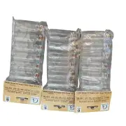 SET OF 3 10ml Mini Glass Bottles Jars Vials Container w/ Cork 18 pc Total
