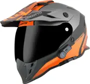 Bogotto H331 BT Tour EVO Bluetooth Enduro Helmet, black-grey-orange, Size S for Women Black Grey Orange