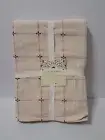 Cynthia Rowley Holiday Tablecloth Beige With Red Accent 60 x 90"