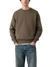 [Levi's] Authentic Crewneck Sweatshirt in Khaki Green