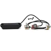 Closed Single Coil Pre-Wired Pickup Harness with Volume Control for Electric Guitar Black Guitar Pickup with Line