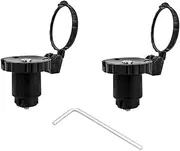 Yakamoz 2PCS Bicycle Rearview Mirror, Mini Foldable Rear View Mirror, 360° Rotatable Rubber Mounting Sleeve for Handlebars