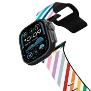 Apple Watch Ultra, Ultra 2 (49mm) Impact Band Rainbow Stripes 45