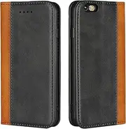 Cavor for iPhone 6 Plus Case,iPhone 6S Plus Case,Premium Leather Folio Flip Wallet Case Cover Magnetic Closure Book Design with Kickstand Feature & Card Slots(5.5")-Black