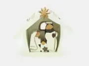 Wood Manger Nativity Creche 5"