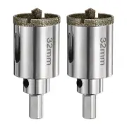 2pcs Diamond Hole Saw 1-1/4"(32mm) Eccentric Drill with Guiding Drill Bit