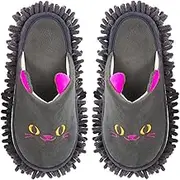 Frjjthchy Cartoon Dog Mop Slippers Microfiber Clean Dusting Slippers Detachable Mopping Shoes for Office Home Room