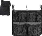 Ground Pool Storage Container,Storage Pouch Mesh Organizer with Hooks | Poolside Pouch Foldable Mesh Pocket for Indoor Outdoor