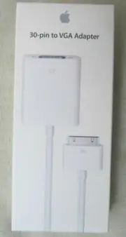 NEW GENUINE APPLE 30-PIN TO VGA ADAPTER MC552ZM/B model A1368 OEM Free Shipping