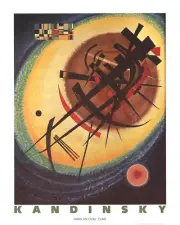 WASSILY KANDINSKY Bright Oval 42.75" x 34.25" Poster 1990 Modernism Multicolor A