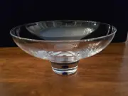 Vintage Erika Lagerbielke Large Orrefors Intermezzo Blue Footed Console Bowl NWT