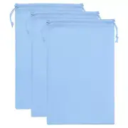 Ski Goggle Bag, 3 Pack Microfiber Snow Goggles Case Sleeve, Light Blue