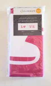 Colormate Love 2 Pack White Microfiber Pillowcase Set, Standard