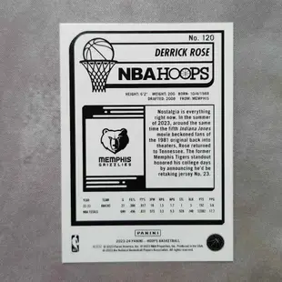 【正版】 2023-24 NBA 灰熊 Derrick Rose 羅斯 Hoops NO.120