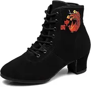 [ONAIC] Women's Latin Ballroom Dance Shoes 5Cm Heel Modern Salsa Teaching Practice Professional Performance Dance Shoes